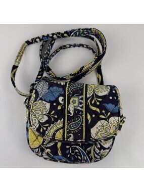 Vera Bradley Ellie Blue Small Crossbody Bag Removable Adjustable Strap Paisley